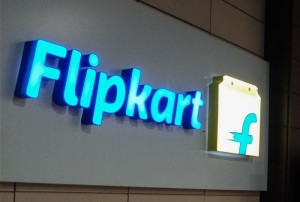 This photo taken on May 8, 2018 shows the logo of e-commerce company Flipkart at its headquarters in Bangalore